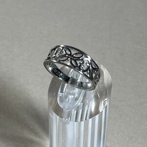 Sterling Silver 925 Scroll Butterfly Cutout Band Ring Boho Nature Fairycore Sz 8